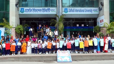 আন্তর্জাতিক শান্তি দিবস উদযাপন করলো ড্যাফোডিল ইন্টারন্যাশনাল স্কুলের শিক্ষার্থীরা