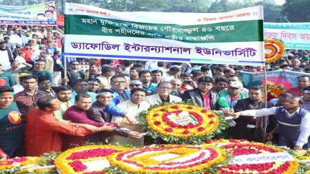 বর্ণাঢ্য আয়োজনে বিজয় দিবস উদযাপন